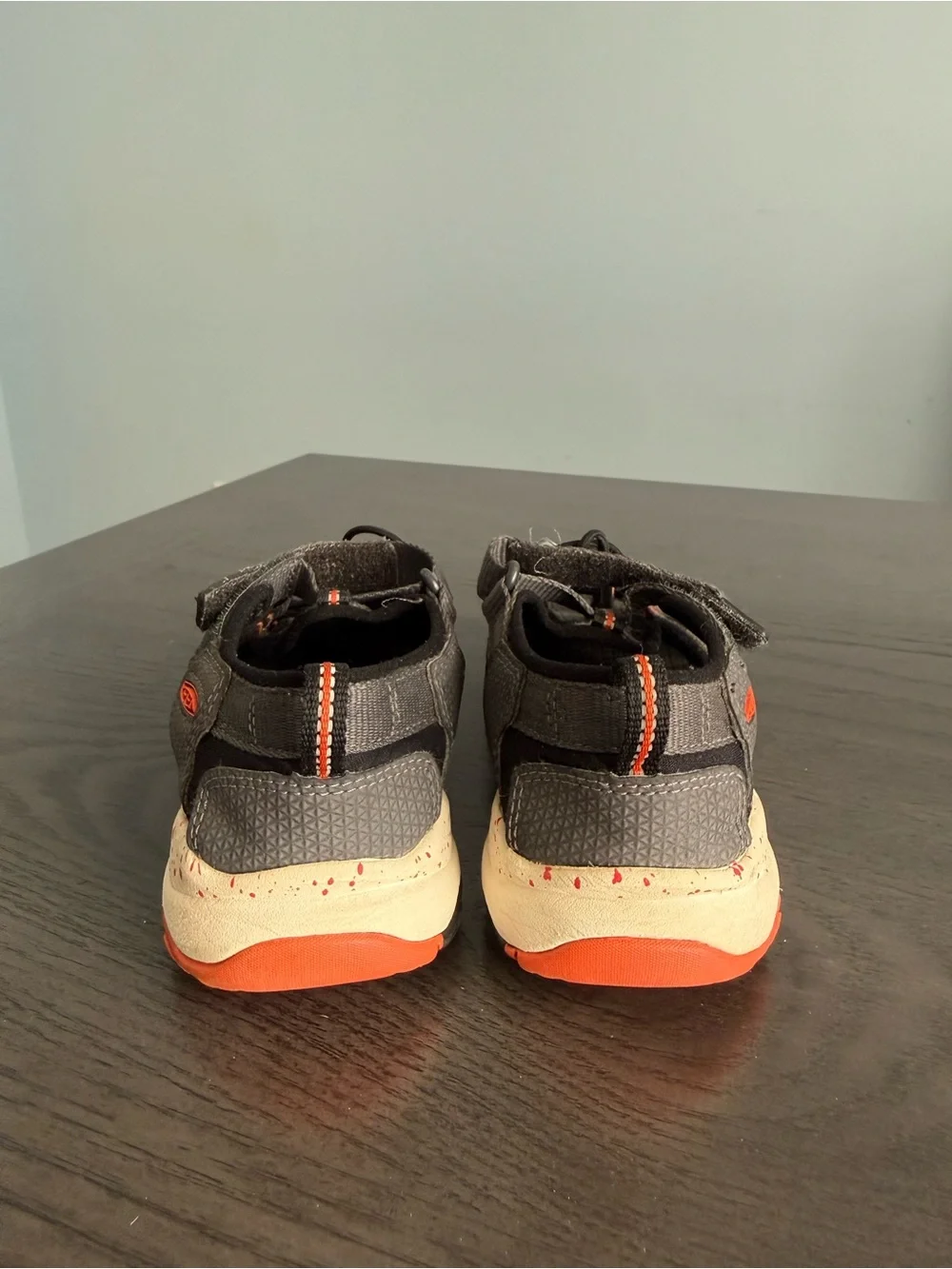 Keen Kids Closed Toe Hiking Sport Sandals Gray Orange US 12 EU 30 Washable